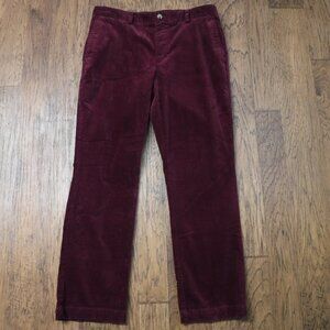 Vineyard Vines Burgundy Corduroy Slim Fit Breaker Pant Men 36X30 ~Excellent~